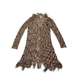 C.l.o.t.h.e.s Women's Fringe multi-colored Cardigan Sz S